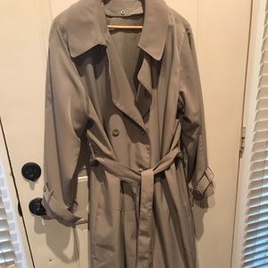 Plus Size 18W Belted Long Trench Coat